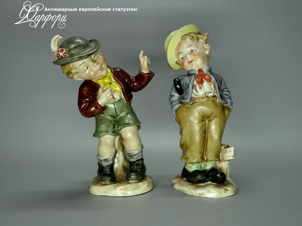 Купить фарфоровые статуэтки Lippelsdor, Веселые ребята, Германия